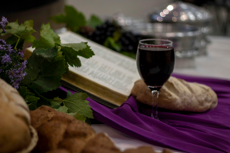Altar with Sacraments of Wine and Bread